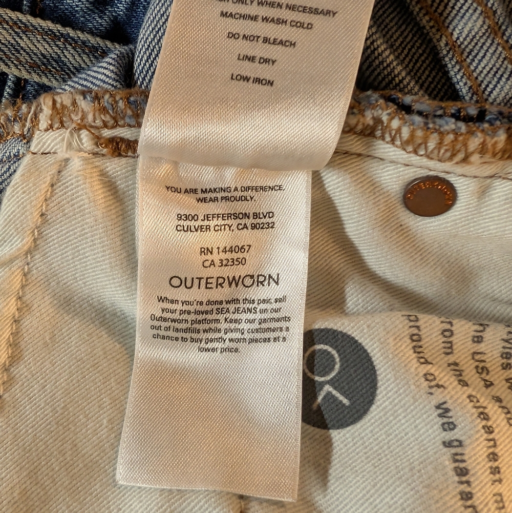 Outerknown Costa Crop Worn Indigo Size 30 - Picture 10 of 14